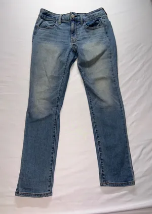 American Eagle Jegging Women 6 Short Blue Denim Stretch Casual‎ Boho thumbnail 1