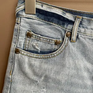 Free People Lace Trimmed Jean Denim‎ Shorts Size 27 thumbnail 6
