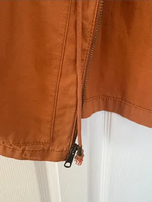 Old Navy Burnt Orange Rust Canvas Utility Field Jacket Drawstring Waist Medium M thumbnail 4