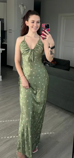 Wild Fable Green Floral Maxi thumbnail 1