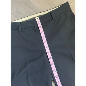 Theory Womens Black Flare Leg Pocket Trousers pinstripe Pants Size 2 thumbnail 7