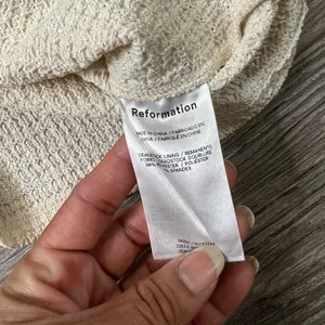 Reformation Cream Textured Knit Top thumbnail 4