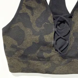 Gymshark ADAPT CAMO SEAMLESS RIBBED SPORTS‎ BRA Athletic Workout thumbnail 2