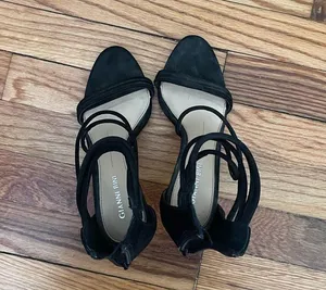 Black Strappy Women's Heels thumbnail 5