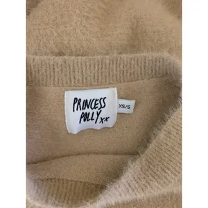 Princess Polly‎ Beige Fuzzy Cropped Balloon Sleeve Sweater XS S thumbnail 3