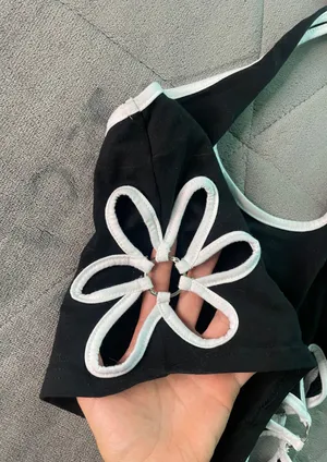 Y2K Crop Top Black thumbnail 2