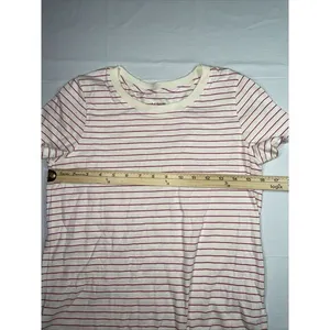 J. Crew Factory Broken-In Pink Stripped Short Sleeve Women's‎ Shirt Size XS thumbnail 2
