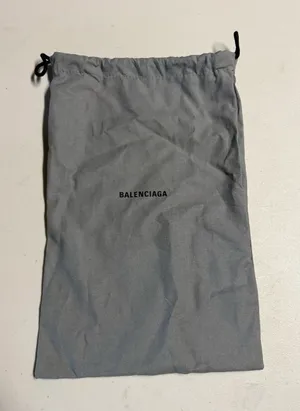 Balenciaga Gray Drawstring Dust Bag with Logo - 15”x9.5” NEW thumbnail 1