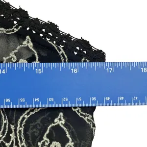 Anthropologie Black Sheer Fully Embroidered Mini Slip Dress Boho Feminine SMALL thumbnail 10