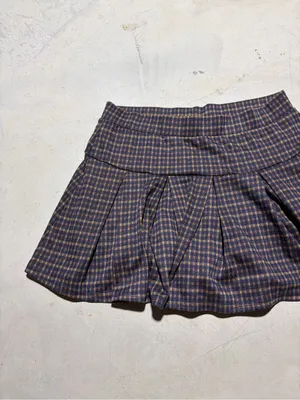 American Eagle Plaid Pleated Mini skort medium thumbnail 2