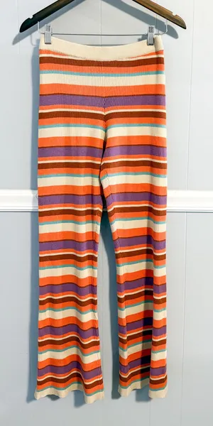 Vrg Grl Striped Sweater Knit Pants Multiple Size M thumbnail 1