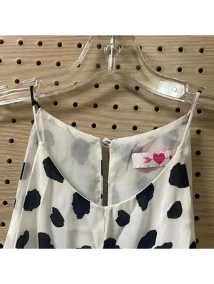 Buddy love, white and black cow Dalmatian polka dot print Racerback tank top thumbnail 2