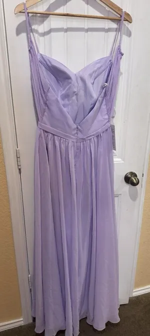 Kimora Floor Length Spaghetti Straps Chiffon Bridesmaid Dresses size 4 thumbnail 1