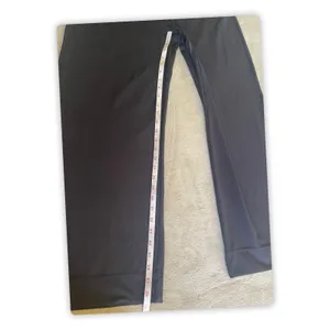 Halara Women's Wide Leg Pants Large Black High Rise Button Front Stretch thumbnail 3