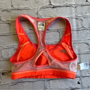 The North Face Sports Bra Pink Womens Small Neon Work Out Gym Padded Yoga Top thumbnail 10