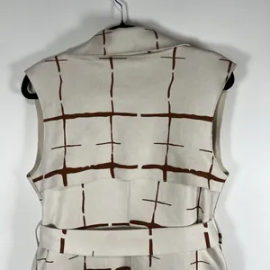 Bellivera Faux Suede Sleeveless Jacket With‎ Belt NWT Womens Size XS thumbnail 9
