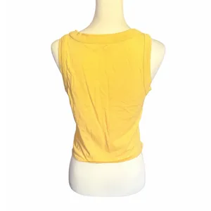 Madewell Softfade Cotton Crop Tank Yellow Small thumbnail 2