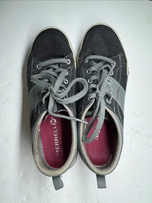 Merrell Rant Fashion low top Sneaker Black Gray Canvas Leather 8 casual gorpcore thumbnail 7