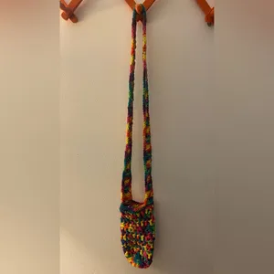 Handmade Rainbow Crochet Water Bottle Holder/Purse thumbnail 2