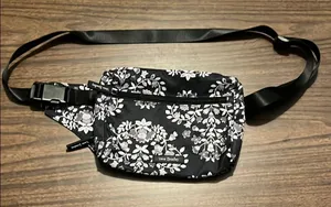 Vera Bradley Belt Bag Chandelier Noir Zip Around Card Slots Strap thumbnail 1