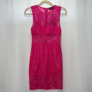 NWT NBD X Naven Lace Dahlia Dress in Pink Glo thumbnail 5