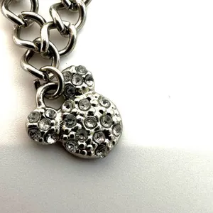 Disney rhinestone silver tone Mickey Mouse pendant necklace thumbnail 5