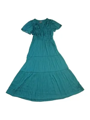 NWT by Anthropologie The Somerset Maxi in Turquoise Lumensilk Edition Dress XL thumbnail 5