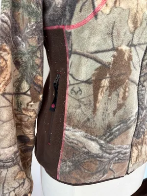 Game Winner Camouflage Fleece Collared Zip Up Jacket thumbnail 3