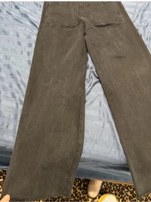 Miou muse wide leg black denim jeans sz small thumbnail 4