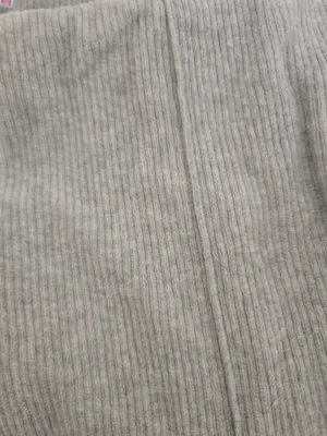 aerie Light Gray Ribbed Flare Pants Large thumbnail 5