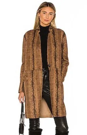 BLANK NYC Copperhead Faux Leather Trench Coat thumbnail 1