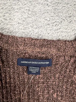 American Eagle Women’s Cold-Shoulder Knit Sweater Brown XS NWT MSRP$50 thumbnail 5