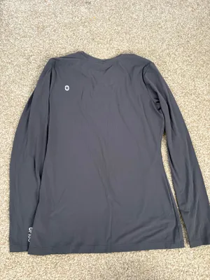 FIGS Ribbed Long Sleeve Underscrub Charcoal thumbnail 3