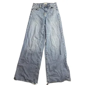 PacSun Jessie High Rise Baggie Jeans Light Wash Wide Leg‎ Distressed Size 25 thumbnail 2