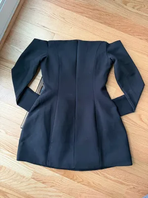 Bardot x REVOLVE Iria Black Off Shoulder Boned Blazer Mini Dress US 8 thumbnail 6