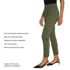 Express Ponte Pants Stretch Slim High Rise Green Women XXL Career Pull On thumbnail 4