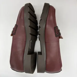 Cobb Hill by Rockport Womens 6.5 Janney Penny Loafers Burgundy Leather Lug Sole thumbnail 4