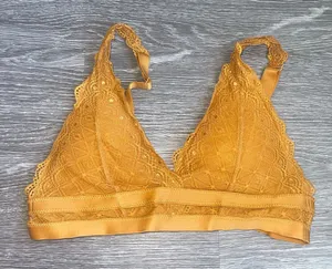 Golden Yellow Lace Bra thumbnail 1