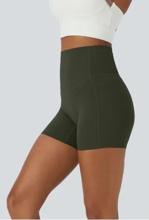 Halara UltraSculpt™ High Waisted Tummy Control Side Pocket Shaping Training Biker Shorts 5' thumbnail 1
