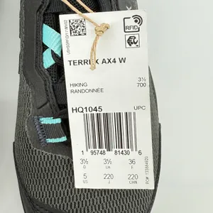 Adidas Terrex AX4 Gore-Tex Hiking Shoe Sneaker Women 5 Black‎ Gray Mint Tone NWB thumbnail 9