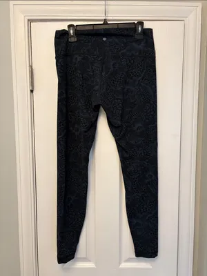 Lululemon Wunder Under HR Tight 25" Nouveau Mach Blue Black Sz 12 Luxtreme NWOT thumbnail 11