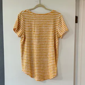 Market & Spruce Yellow and White Striped Scoop Neck Tee thumbnail 3