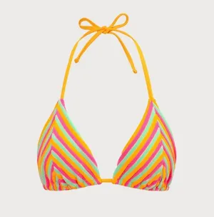 Berlook Plush Texture Stripe Tie Bikini Top and Bottom set thumbnail 6