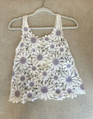 Flower crotchet lace top thumbnail 1