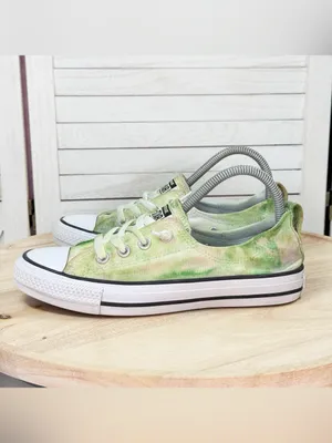 Converse Chuck Taylor All Star Shoreline‎ Slip On Sneakers Tie Dye Green 7.5 thumbnail 3