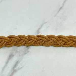 Brown Rope Braided Woven Faux Leather Trim Belt Size XS Womens thumbnail 6