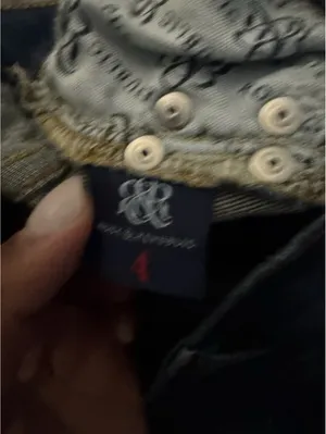 Y2K Rock & Republic Blue Jean Studded Shorts 4 Med Wash thumbnail 2