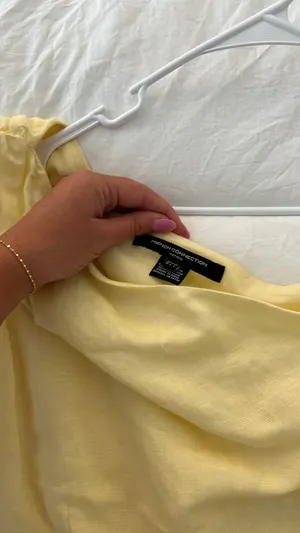 French Connection Butter Yellow Short Dress thumbnail 2