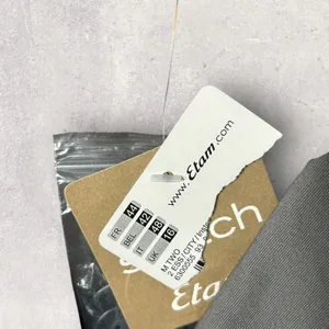 NEW Etam Trench Coat Womens US 12 Gray Double Breasted Belted‎ Stretch Jacket thumbnail 6