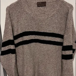 Kerisma beige sweater with black stripe has some angora and wool size s/m thumbnail 1